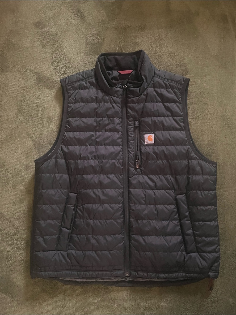Carhartt Black Quilted Puffer Vest | Men’s XL
